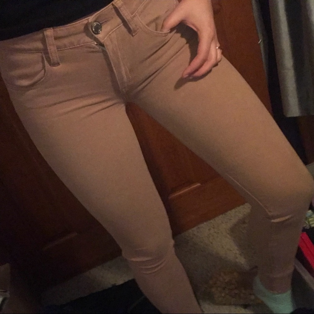 Never worn pale pink super stretch skinny jeans - Picture 2 of 2